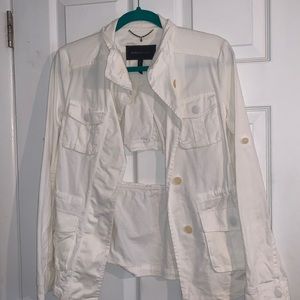 White button up cut out BCBG jacket